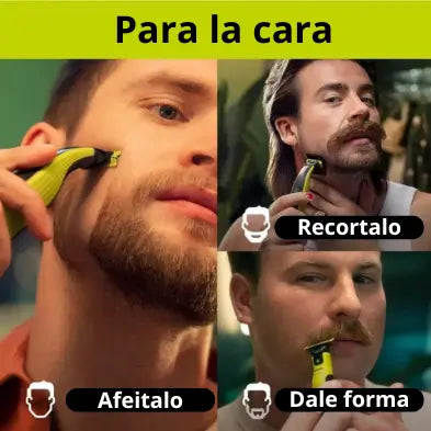 Afeitadora de Doble Cuchilla y Cabezal flexible de 360°