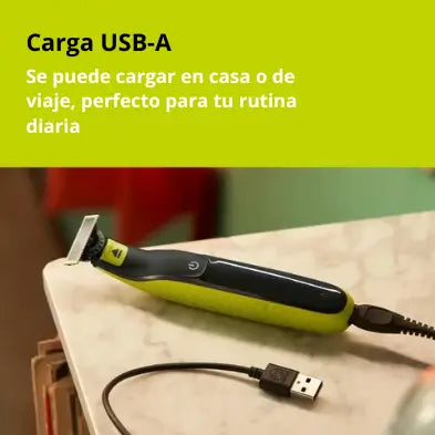 Afeitadora de Doble Cuchilla y Cabezal flexible de 360°