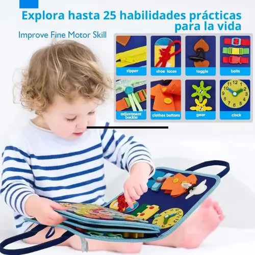 Libro Sensorial Montessori de 8 paginas: Explorando el Mundo