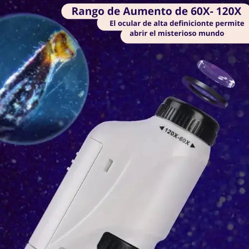 MicroWorld: Miniscopio de bolsillo portátil para niños